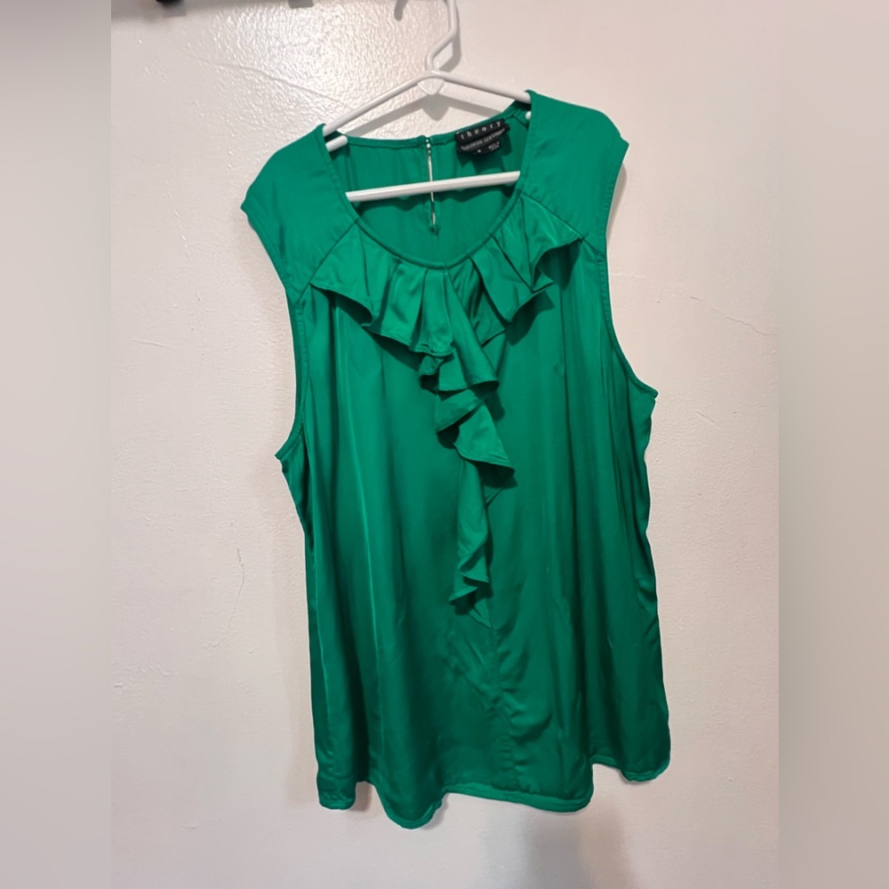 Theory Green Blouse